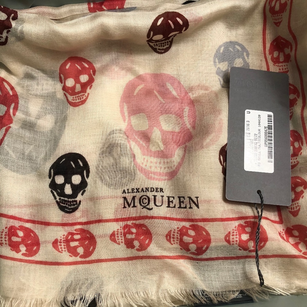 Alexander McQueen Multicolor Skull Scarf